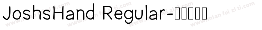 JoshsHand Regular字体转换
